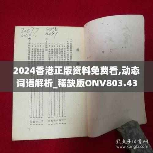 2024香港正版资料免费看,动态词语解析_稀缺版ONV803.43