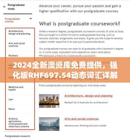 2024全新澳资库免费提供，强化版RHF697.54动态词汇详解