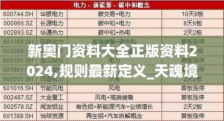 新奥门资料大全正版资料2024,规则最新定义_天魂境WLR620.09