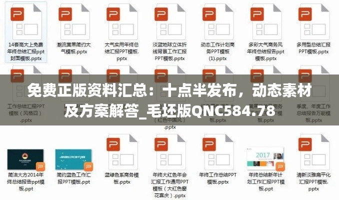 免费正版资料汇总:十点半发布,动态素材及方案解答_毛坯版QNC584.78