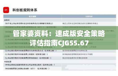 管家婆资料：速成版安全策略评估指南CJG55.67