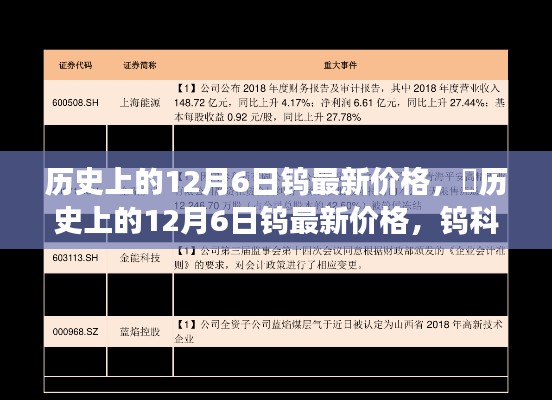 ✨历史上的12月6日钨最新价格,科技革新之旅与前沿体验探索