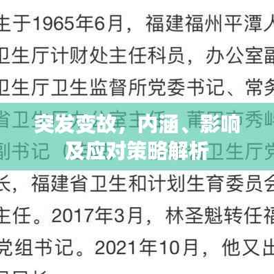 突发变故,内涵、影响及应对策略解析