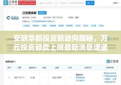 安联华都投资新动向揭秘,万元投资额度上限最新消息速递