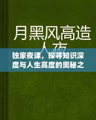 独家夜课,探寻知识深度与人生高度的奥秘之旅